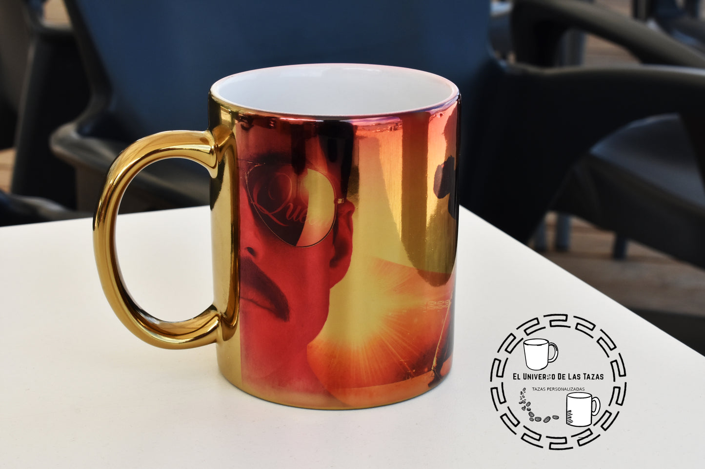 TAZA DORADA CROMADA QUEEN