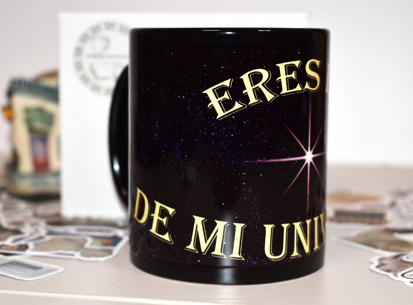 TAZA NEGRA ERES LA ESTRELLA DE MI UNIVERSO
