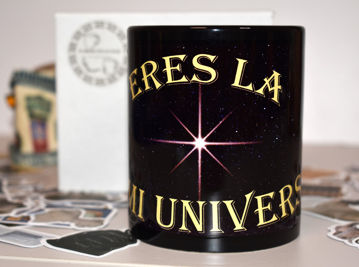 TAZA NEGRA ERES LA ESTRELLA DE MI UNIVERSO